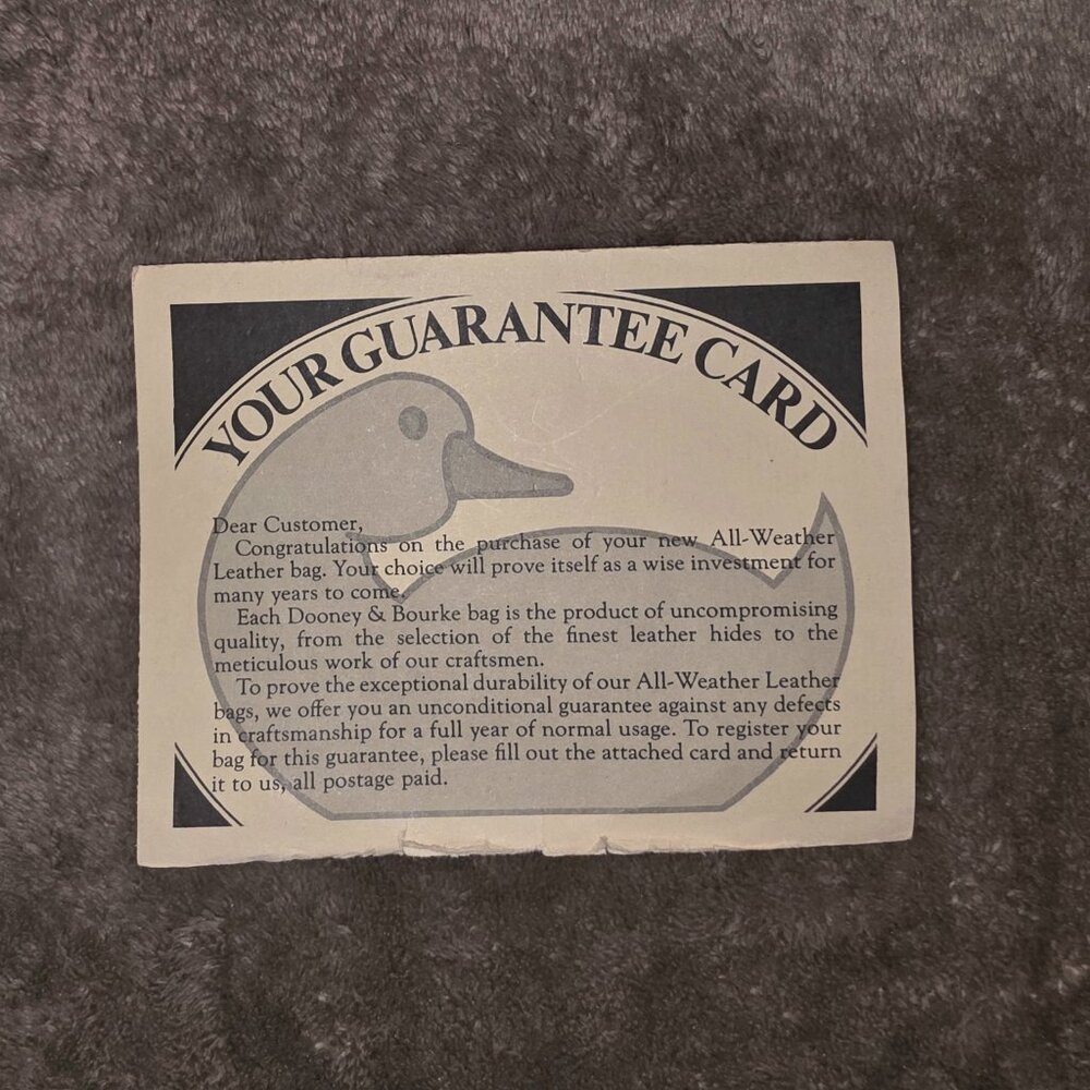 Vintage Dooney & Bourke Gladstone Satchel British Tan All Weather Leather AUTH - Picture 11 of 16